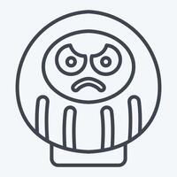 Icon Daruma. related to Japan symbol. line style. simple design illustration. vector