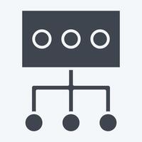 Icon Data. related to Social Network symbol. glyph style. simple design illustration vector