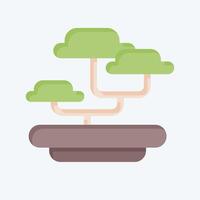 Icon Bonsai. related to Japan symbol. flat style. simple design illustration. vector