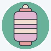 Icon Paper Lantern. related to Japan symbol. color mate style. simple design illustration. vector