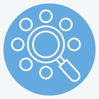 Icon Search. related to Social Network symbol. blue eyes style. simple design illustration vector