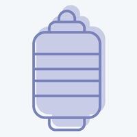 Icon Paper Lantern. related to Japan symbol. two tone style. simple design illustration. vector