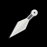 Icon Kunai. related to Japan symbol. glossy style. simple design illustration. vector