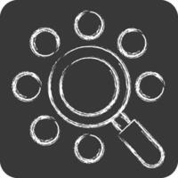 Icon Search. related to Social Network symbol. chalk Style. simple design illustration vector