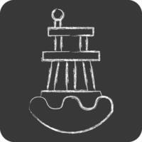 Icon Water Buoy. related to Diving symbol. chalk Style. simple design illustration vector