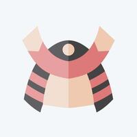 Icon Samurai. related to Japan symbol. flat style. simple design illustration. vector