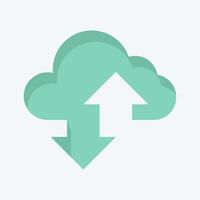 Icon Cloudy. related to Social Network symbol. flat style. simple design illustration vector