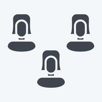 Icon Poll. related to Social Network symbol. glyph style. simple design illustration vector