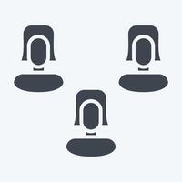 Icon Poll. related to Social Network symbol. glyph style. simple design illustration vector