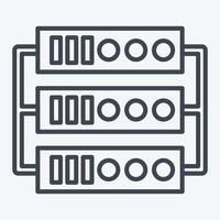 Icon Server. related to Social Network symbol. line style. simple design illustration vector