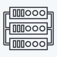 Icon Server. related to Social Network symbol. line style. simple design illustration vector