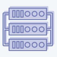 Icon Server. related to Social Network symbol. - two tone style. simple design illustration vector