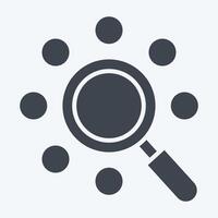 Icon Search. related to Social Network symbol. glyph style. simple design illustration vector