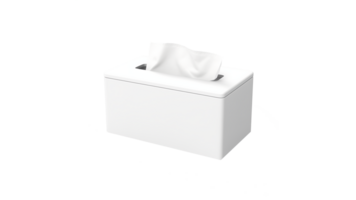 AI generated Blank tissue box mockup cut out. Isolated mockup of tissue box png