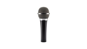 AI generated Mic cut out. Isolated microphone on transparent background png
