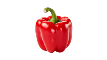 AI generated Red bell pepper cut out. Isolated red pepper vegetable on transparent background png