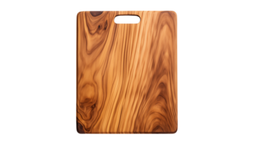 AI generated Cutting board cut out. Wooden isolated kitchen cutting board on transparent background png