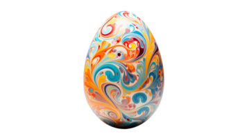 AI generated Easter egg cut out. Colorful easter egg on transparent background png