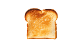 ai generiert Toast Brot Schnitt aus. isoliert getoastet Frieden von Brot auf transparent Hintergrund png