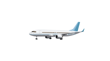 AI generated Realistic plane cut out. Isolated plane craft on transparent background png