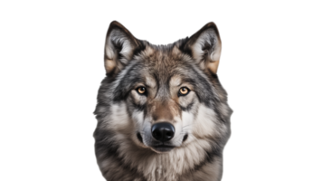 ai generado lobo animal cortar afuera. aislado lobo en transparente antecedentes png