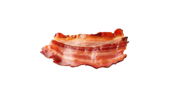 ai generado frito tocino cortar afuera. aislado frito tocino en transparente antecedentes png