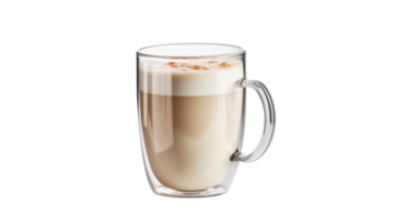 AI generated Mug of latte cut out. Transparent cup of coffee cutout png