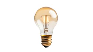 AI generated Lightbulb cut out. Transparent light bulb. Lightbulb on transparent background png