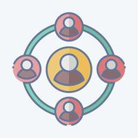 Icon Social. related to Social Network symbol. doodle style. simple design illustration vector