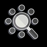 Icon Search. related to Social Network symbol. glossy style. simple design illustration vector
