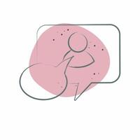 Icon Social 2. related to Social Network symbol. Color Spot Style. simple design illustration vector