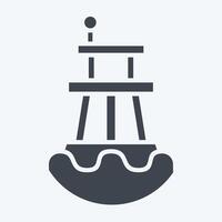 Icon Water Buoy. related to Diving symbol. glyph style. simple design illustration vector