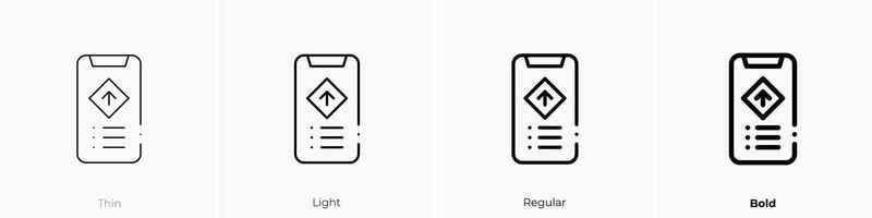 en línea prueba icono. delgado, luz, regular y negrita estilo diseño aislado en blanco antecedentes vector