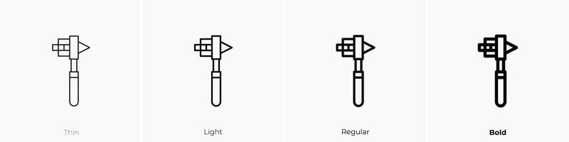 otoscopio icono. delgado, luz, regular y negrita estilo diseño aislado en blanco antecedentes vector