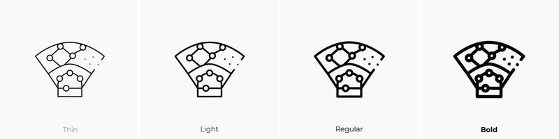 observatorio icono. delgado, luz, regular y negrita estilo diseño aislado en blanco antecedentes vector