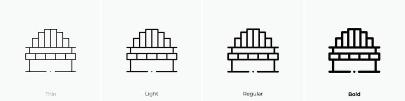 organ icon. Thin, Light, Regular And Bold style design isolated on white background vector