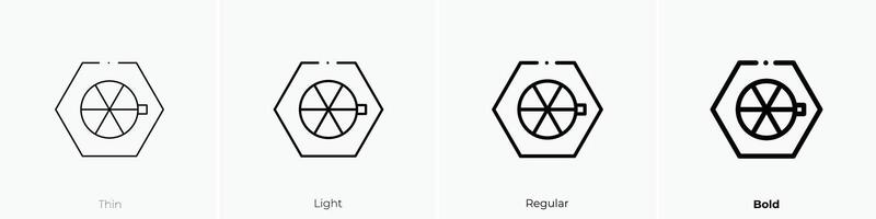 nuclear icon. Thin, Light, Regular And Bold style design isolated on white background vector