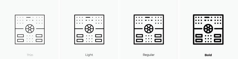 nuclear icono. delgado, luz, regular y negrita estilo diseño aislado en blanco antecedentes vector