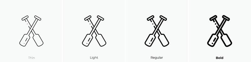 paleta icono. delgado, luz, regular y negrita estilo diseño aislado en blanco antecedentes vector