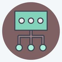 Icon Data. related to Social Network symbol. color mate style. simple design illustration vector