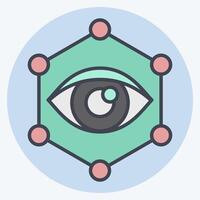 Icon Vision. related to Social Network symbol. color mate style. simple design illustration vector
