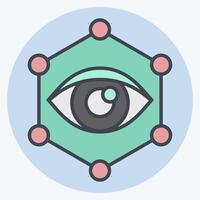 Icon Vision. related to Social Network symbol. color mate style. simple design illustration vector