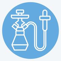 Icon Hookah. related to Qatar symbol. blue eyes style. simple design illustration. vector