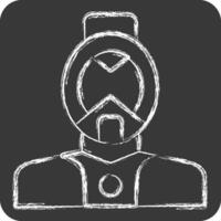 Icon Diving Mask. related to Diving symbol. chalk Style. simple design illustration vector