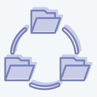 Icon Transfer 2. related to Social Network symbol. - two tone style. simple design illustration vector