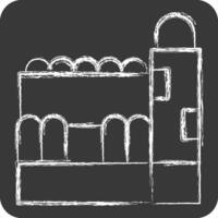 icono mezquita. relacionado a Katar símbolo. tiza estilo. sencillo diseño ilustración. vector