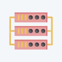 Icon Server. related to Social Network symbol. flat style. simple design illustration vector
