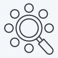 Icon Search. related to Social Network symbol. line style. simple design illustration vector