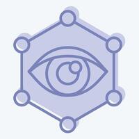 Icon Vision. related to Social Network symbol. - two tone style. simple design illustration vector