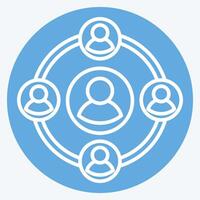Icon Social. related to Social Network symbol. blue eyes style. simple design illustration vector